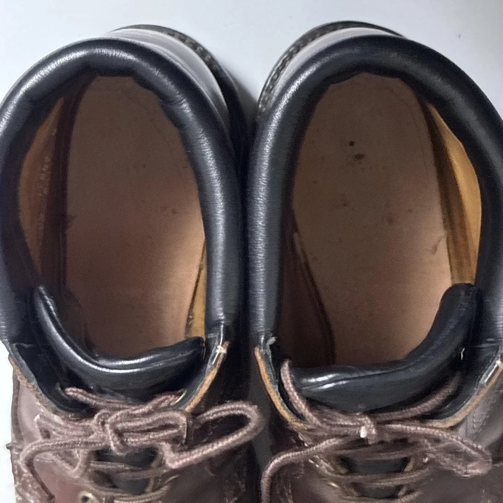 Vibram Gumlite Boots‎ 11.5 AA Brown Moc Toe Lug Leather Work Grunge Chukka